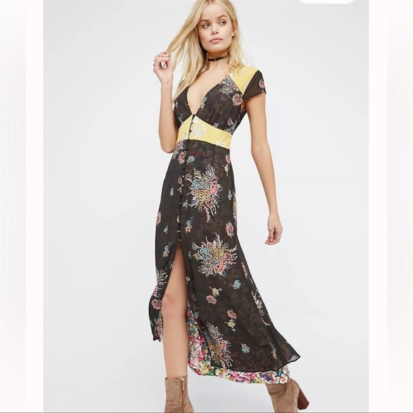Free People Crazy Feels Midi Dress - Picture 1 of 6